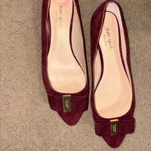 Kate Spade Burgundy Flats